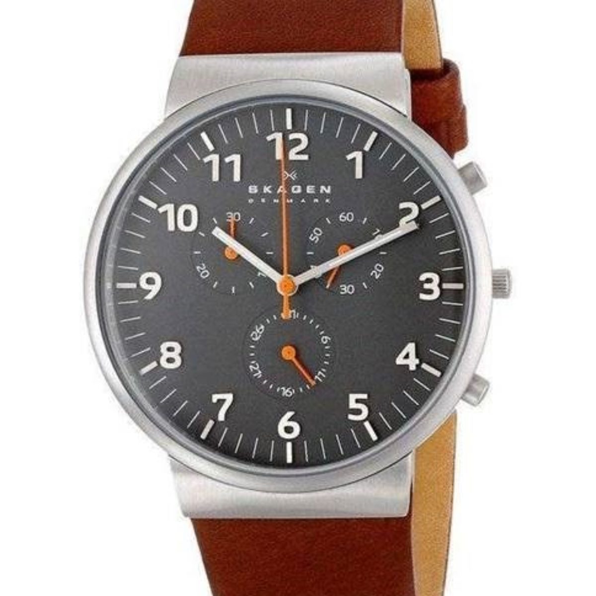 Skagen Ancher Leather Chronograph Watch Wishart Jewellers